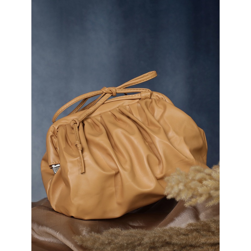 Warm-Hued Tan Brown Cross Body Bag