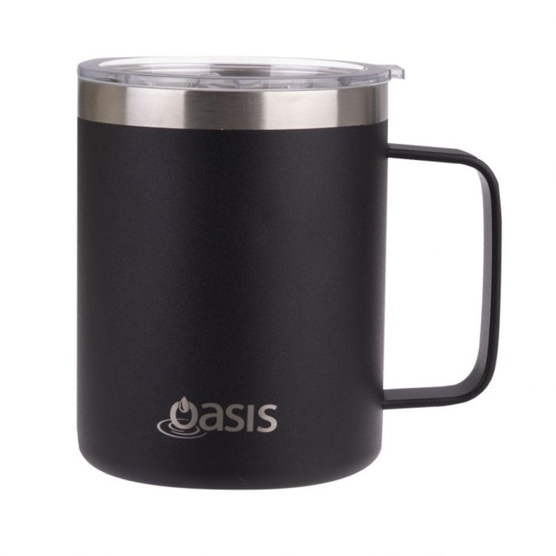 Oasis Stainless Steel Insulated Mug with Lid 400ml