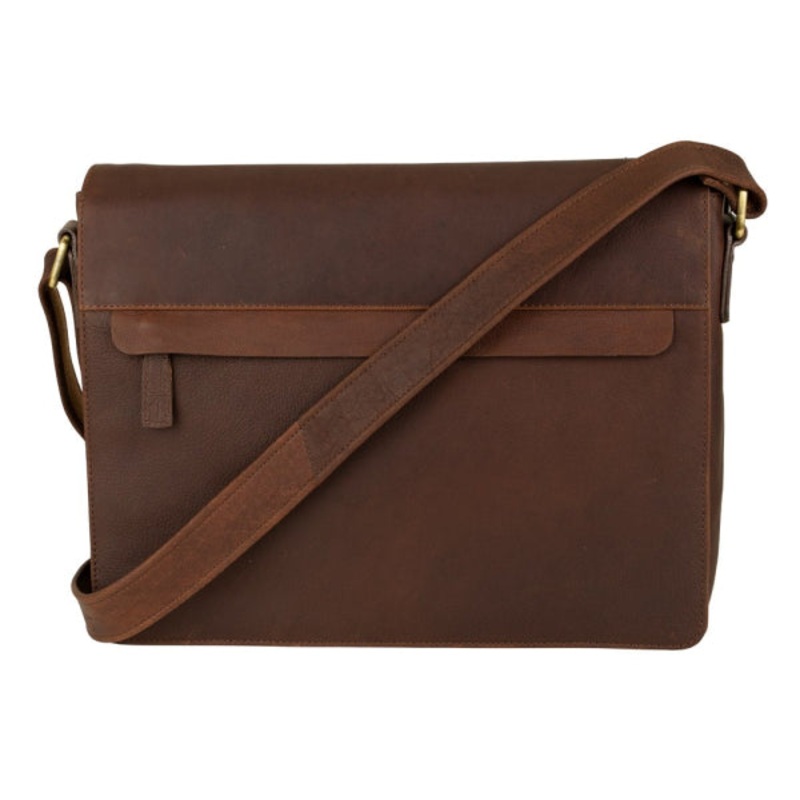 Franco Bonini 16-0020 Brown leather PC Compatible satchel
