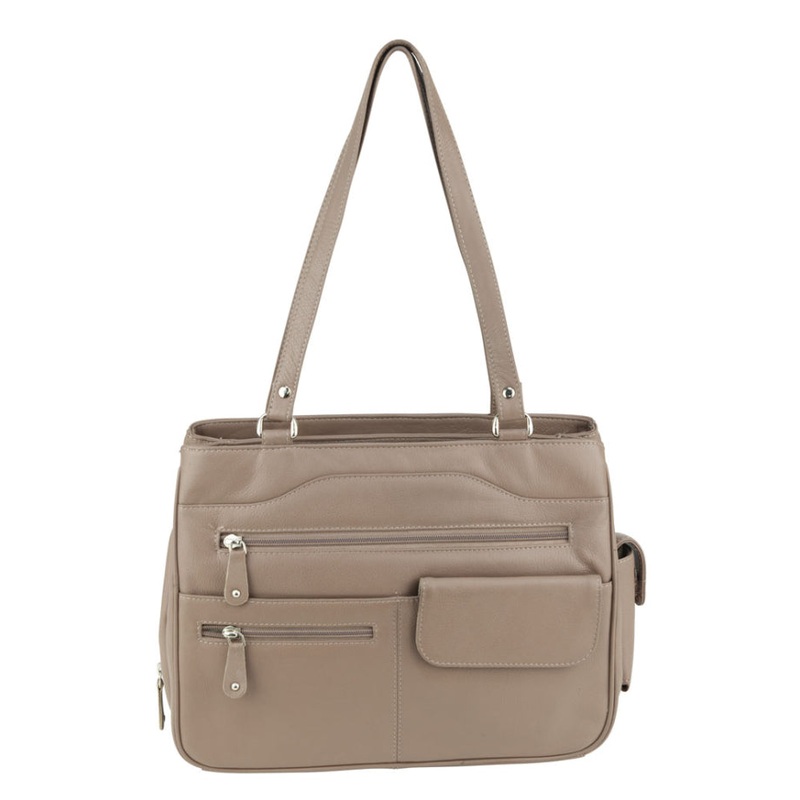 Franco Bonini - 9920 Leather Multi pocket bag - Stone