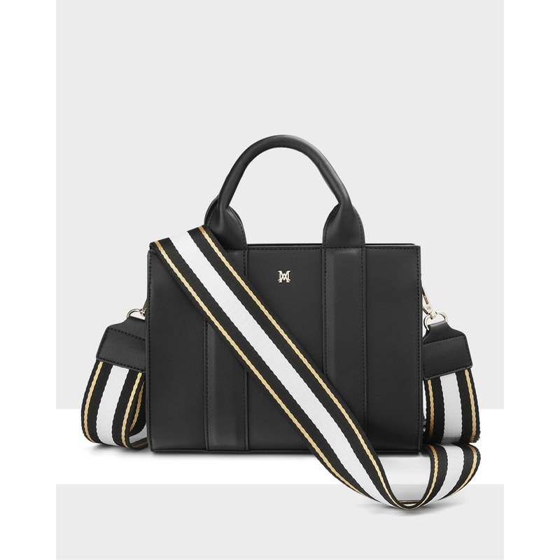 Nova Small Grab Tote With Metallic Stripe Strap