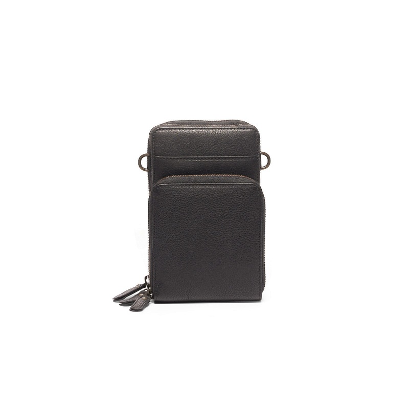 Oran - RH-443 Abigail Leather 3section Phone bag - Black