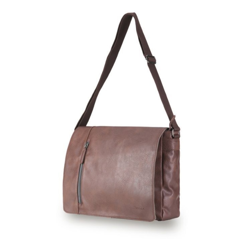 Tosca - VG013 Vegan Leather Satchel Messenger - Chocolate