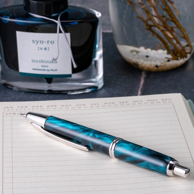 Pilot Vanishing Point SE Fountain Pen | Marble Green (Fine Nib)