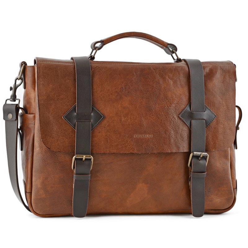 ITALIAN LEATHER VINTAGE-STYLE FLAP BRIEF