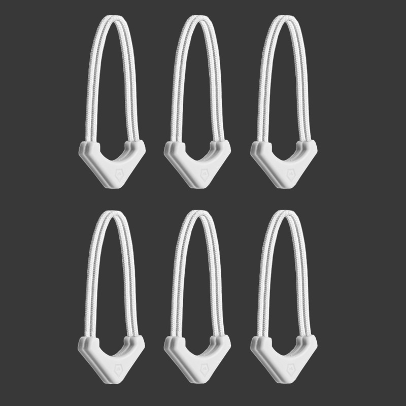 WORRYLESS Locking Zipper Pullers in Cloudbreak White