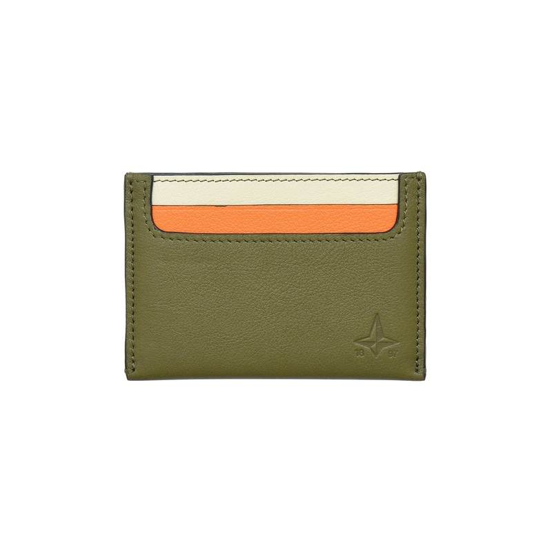 1897  Credit Card Holder | Multi/Khaki