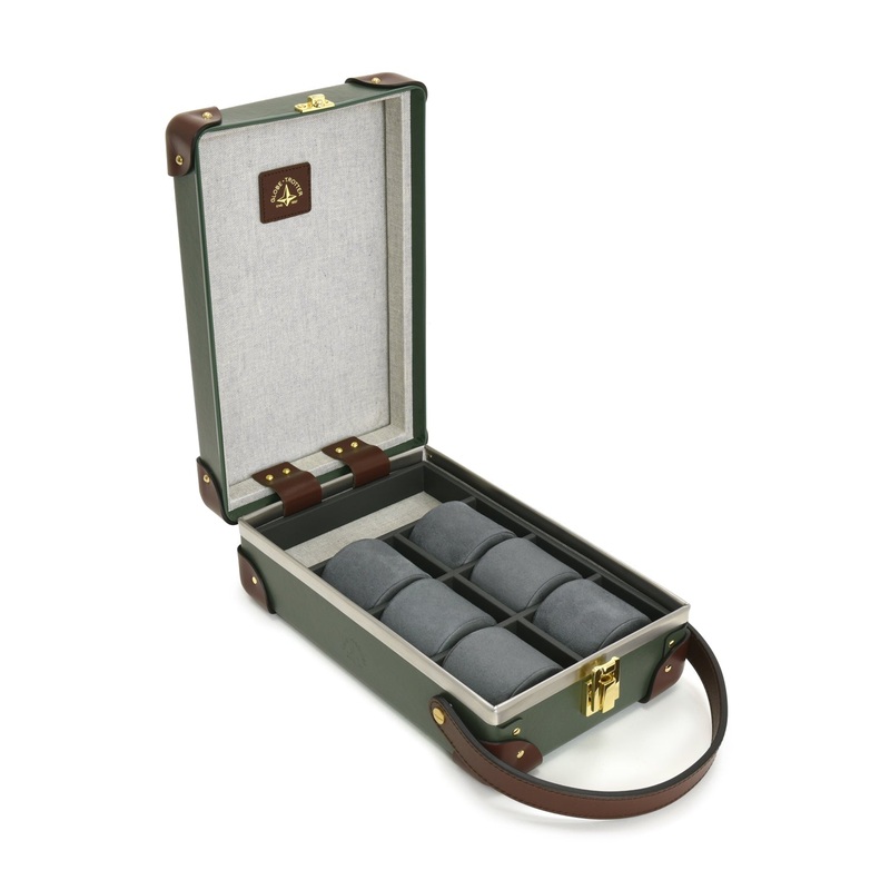 Centenary  6-Slot Watch Case | Green/Brown