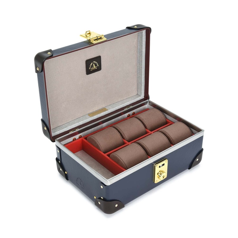 Centenary  6-Slot Watch Case | Navy/Cocoa