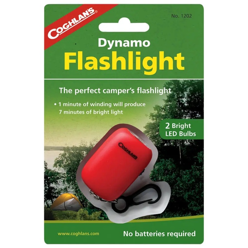 Coghlans Dynamo Wind-up Torch LED / Flashlight - Red