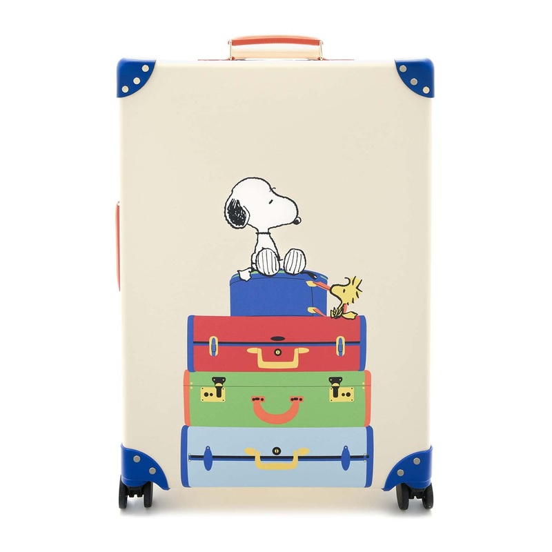 PEANUTS  Large Check-In - 4 Wheels | Ivory/Blue