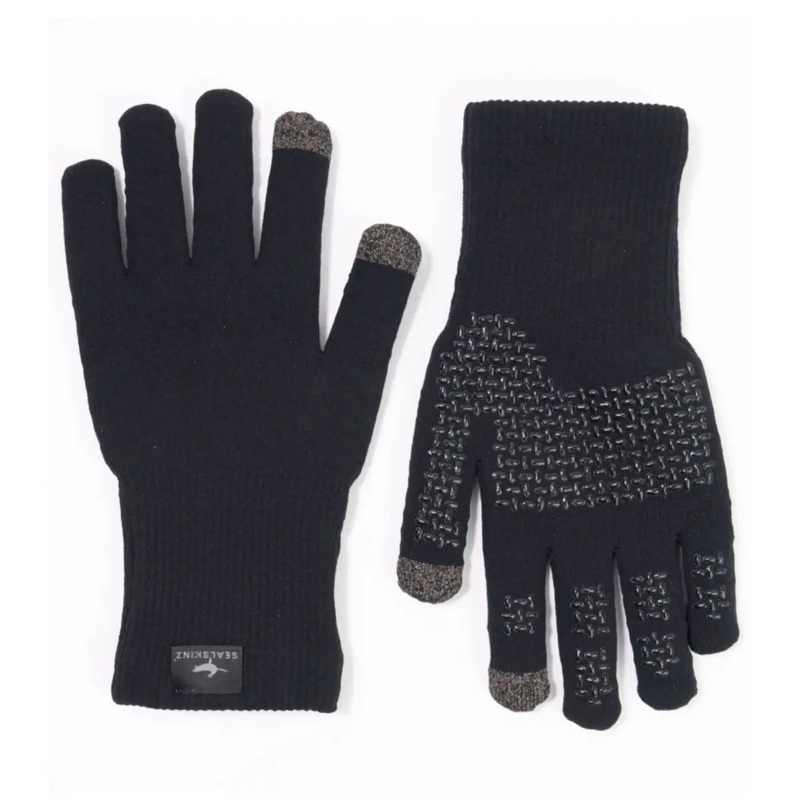 Sealskinz Waterproof All Weather Ultra Grip Knitted Glove (Black) - Small