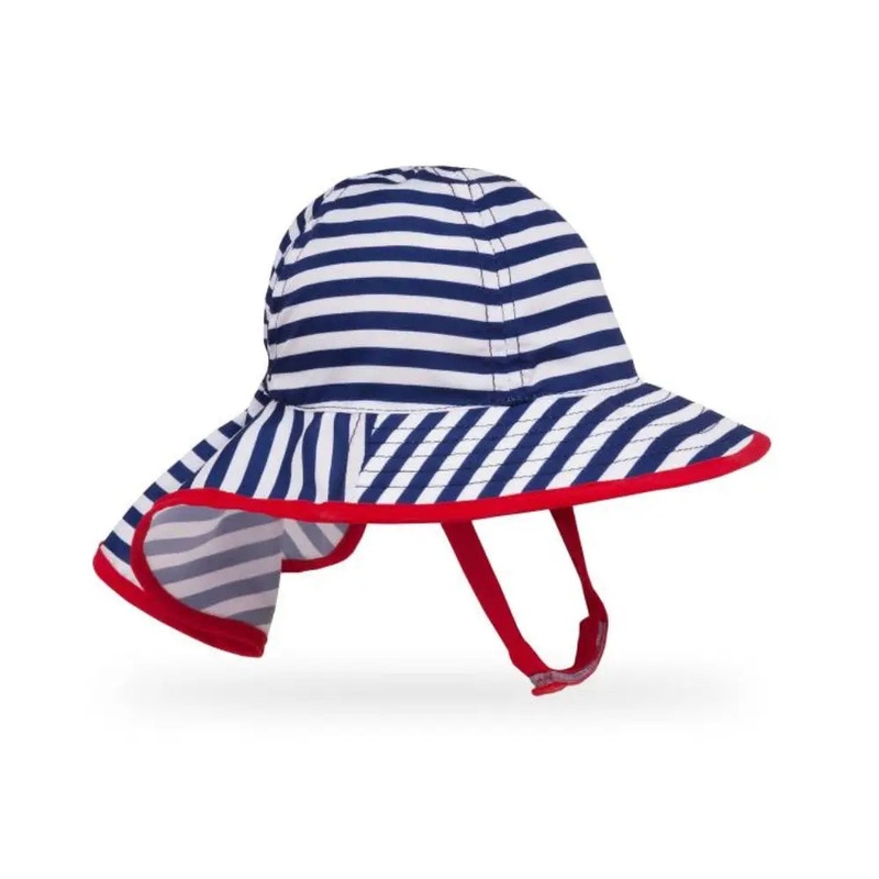 Sunday Afternoons Infant Sunsprout Hat - Navy / White stripe (0 - 6 Months)