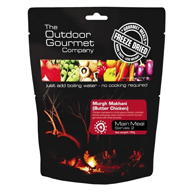 Outdoor Gourmet Company Murgh Makhani (Butter Chicken) Freeze Dried Meal - Double Serve (Gluten Free)