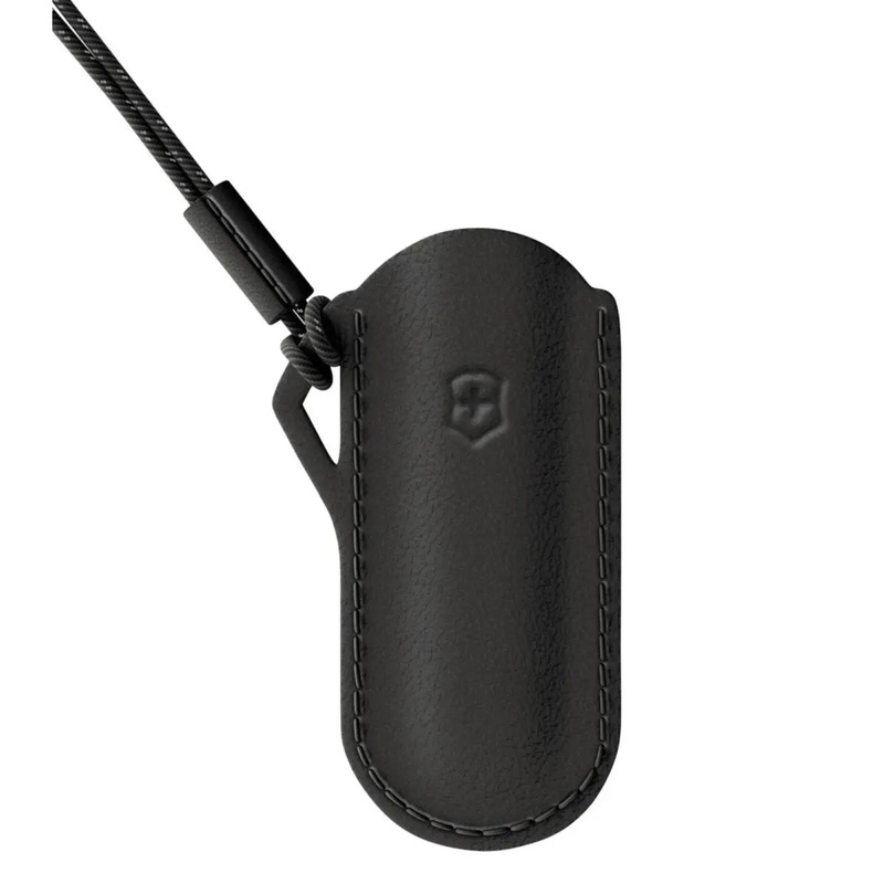 Victorinox 7 cm Classic Swiss Army Knife Leather Pouch - Dark Illusion (Black)