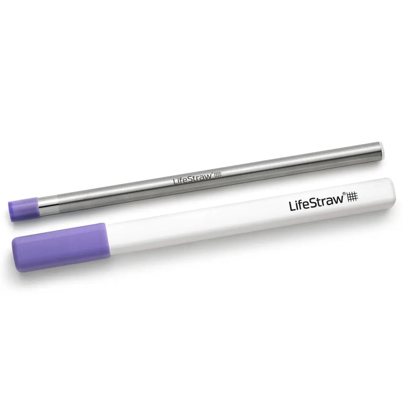 LifeStraw SIP Stainless Steel Filter Straw with Carry Case - Thistle Purple