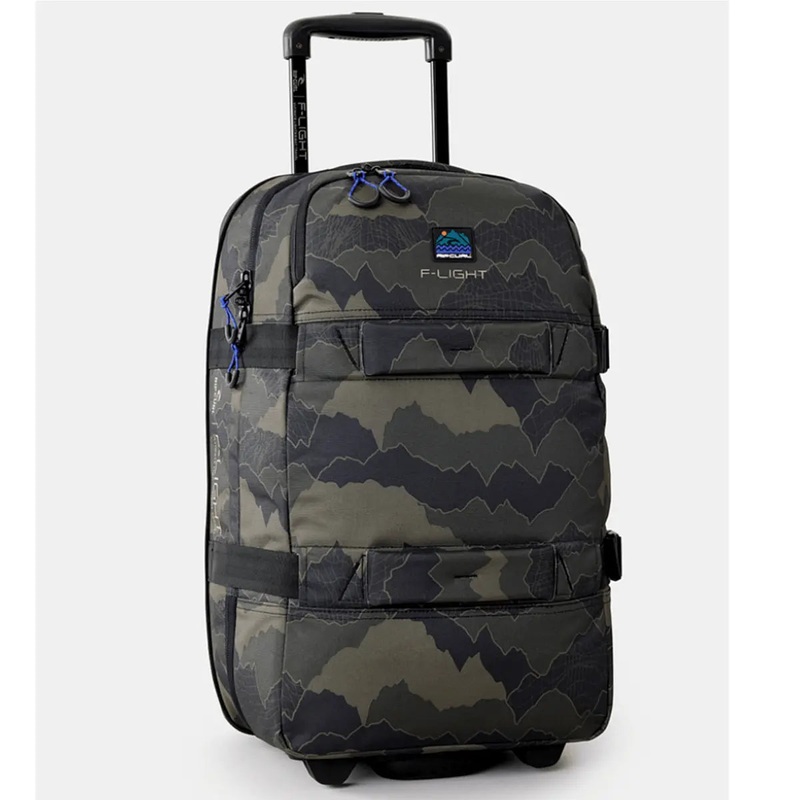 Rip Curl F-Light Transit 45L Search Camo Wheeled Duffle - Black / Olive