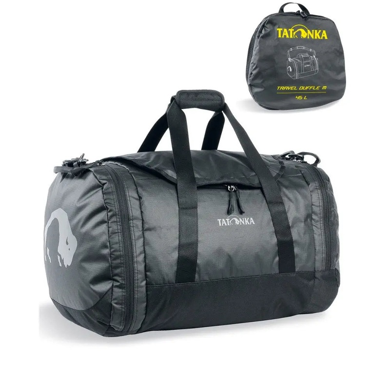 Tatonka Folding 45L Travel Duffle Bag - Black