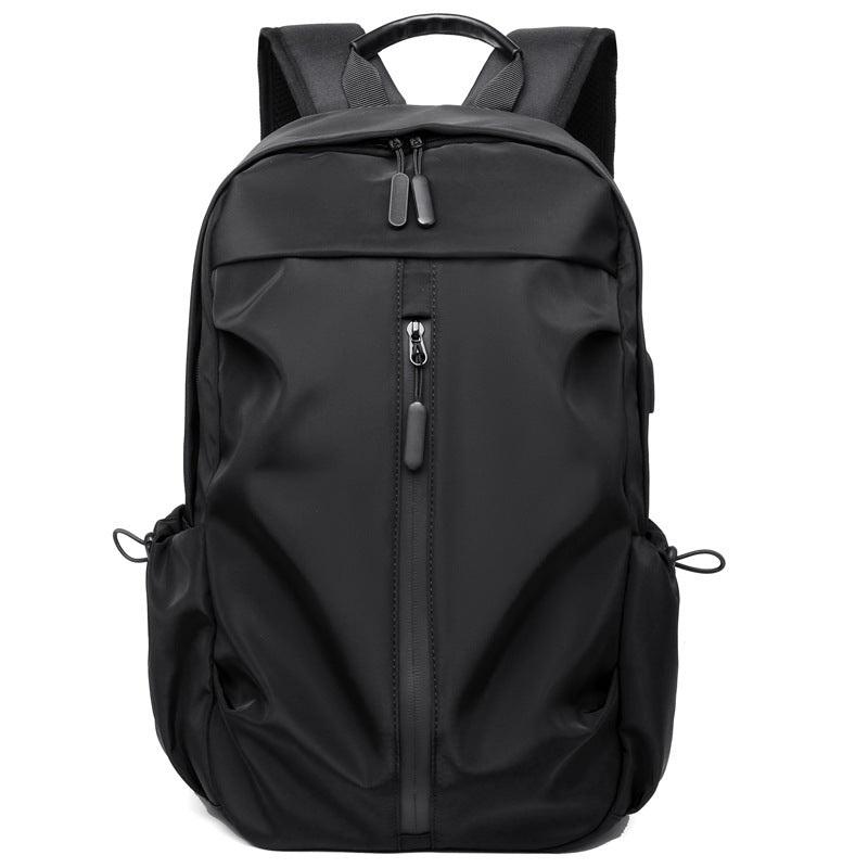 Black Business Casual Laptop Backpack with USB Charging Port - Travel, Work, and Student Use