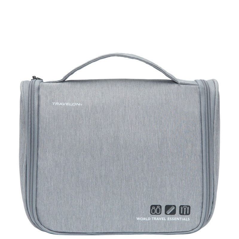 World Travel Essentials Hanging Toiletry Kit Gray Heather