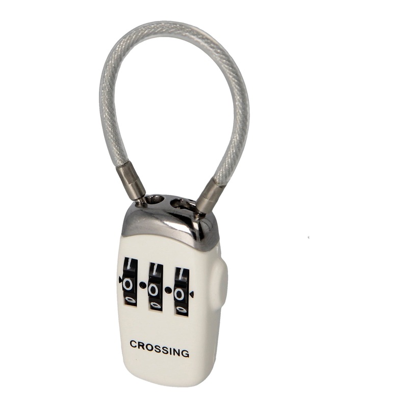 Crossing Travel Sentry Approved 3 Dial Combination Usb Lock (White)
