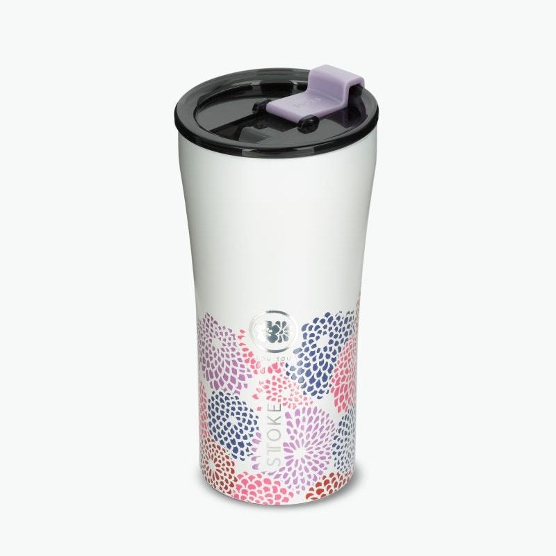 STTOKE x SOUSOU Leakproof Ceramic Insulated Cup 16oz - Chrysanthemum