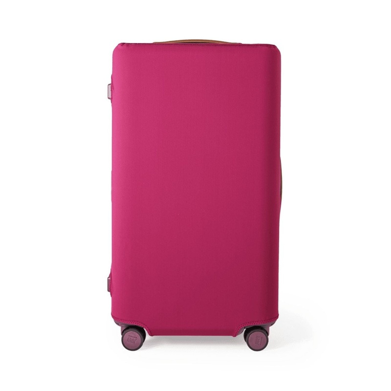 July Checked Trunk Stretch Cover - French Plum