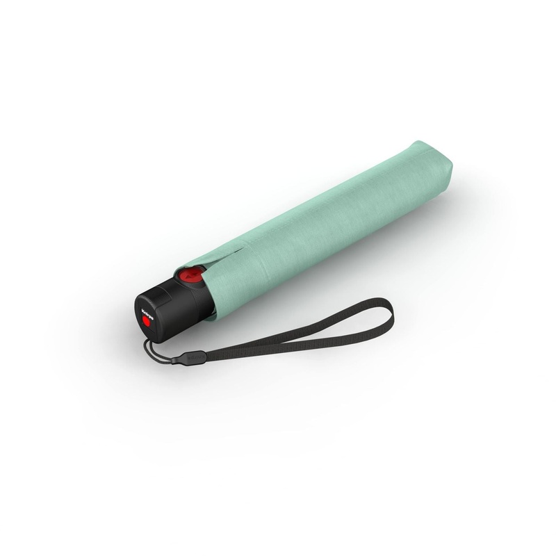 Knirps U.200 Ultralight Duomatic Umbrella (UV Protection) - Mint / Black Inner Coating