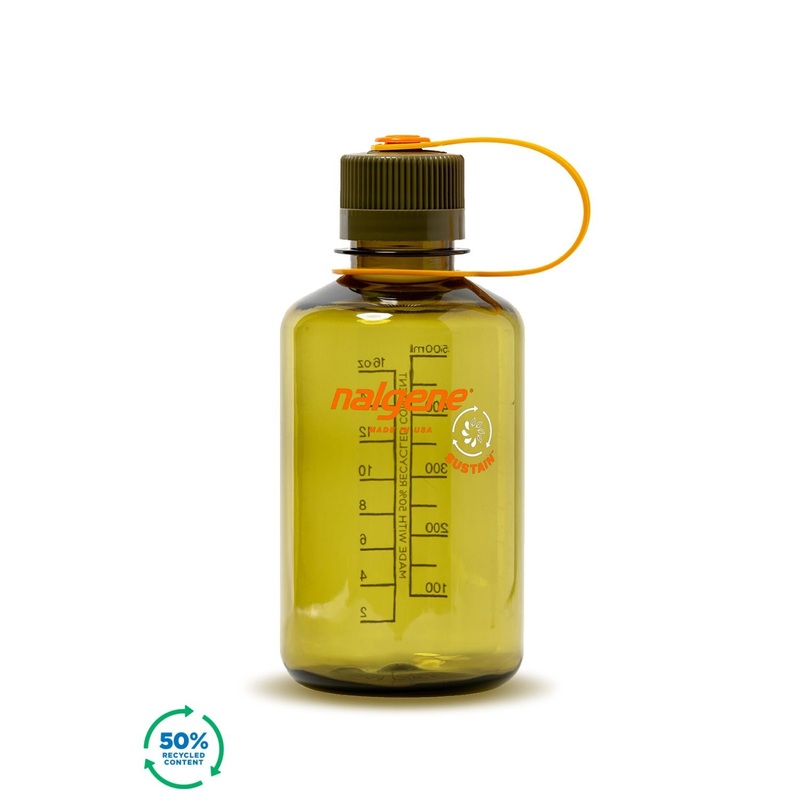 Nalgene 16oz Narrow Mouth Sustain Water Bottle - Olive