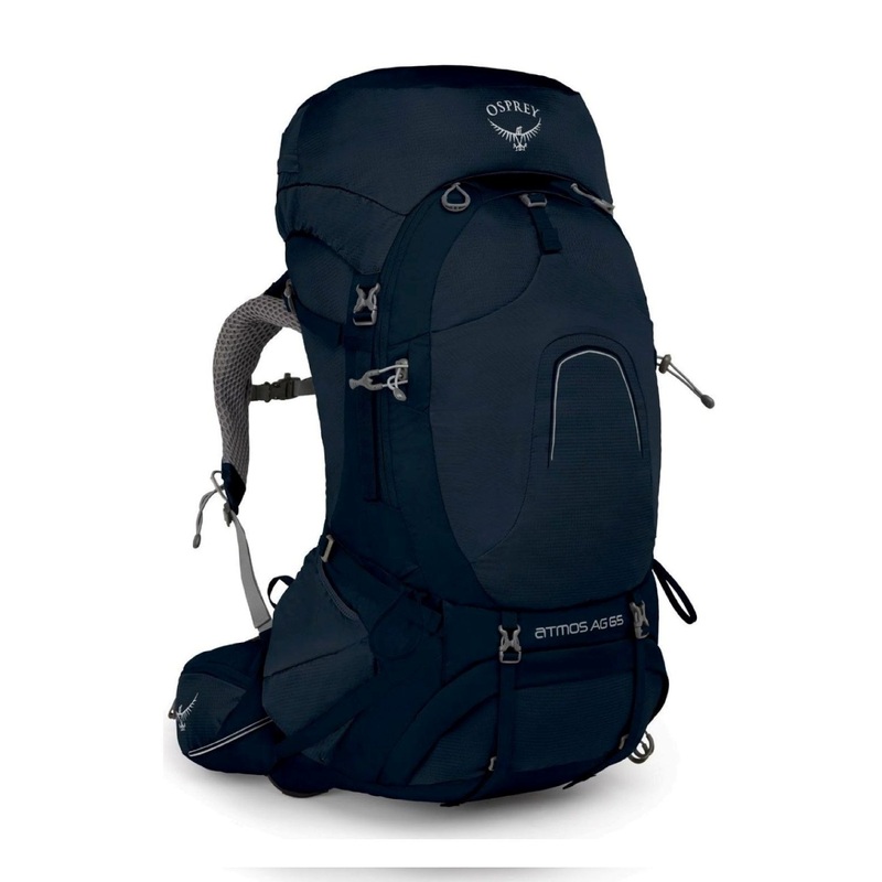 Osprey Atmos AG 65 Backpack with Raincover - Medium - Men's Backpacking (Unity Blue)