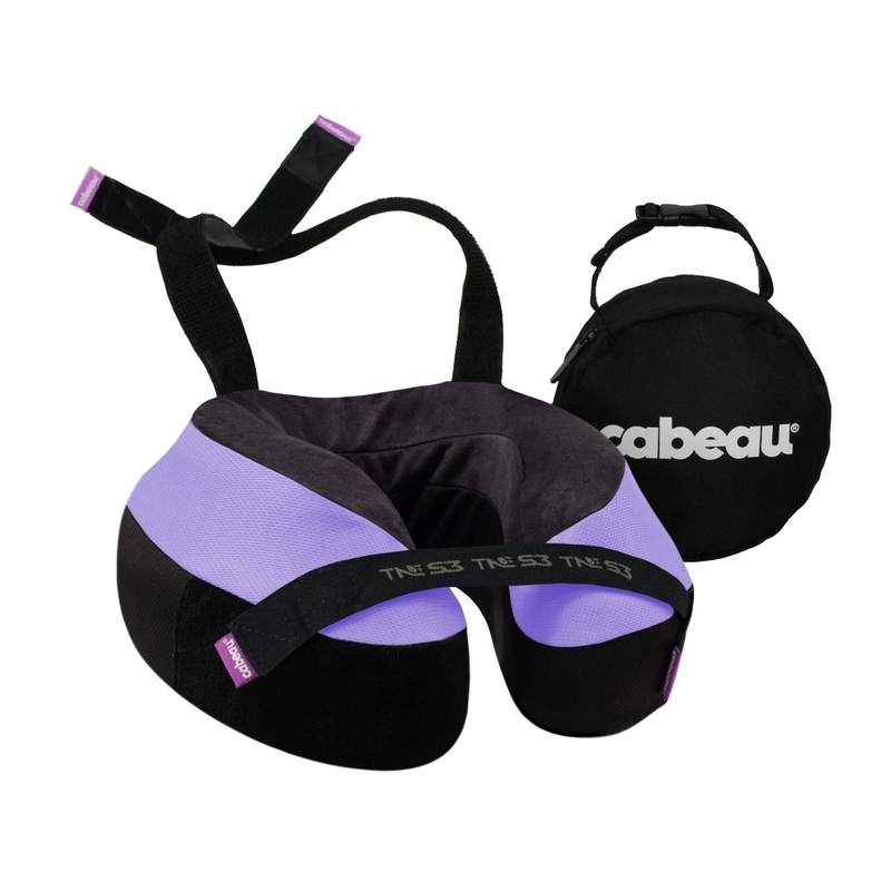 Cabeau TNE S3 Travel Neck Pillow - Paris (Black/Lav)