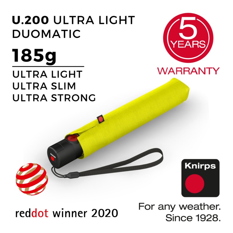 Knirps U.200 Ultra Light Duomatic Umbrella - Yellow
