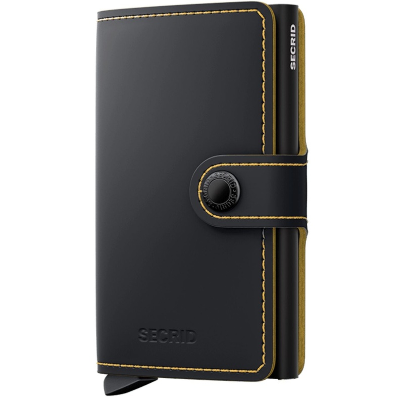 Secrid Miniwallet Matte - Black & Ochre