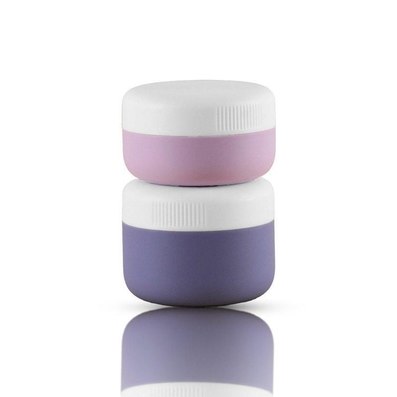 Crossing Silicone Leak Proof TSA Approved Travel Size Cream Jar 30/40 ml (2 Pack) - L.Purple/Lilac