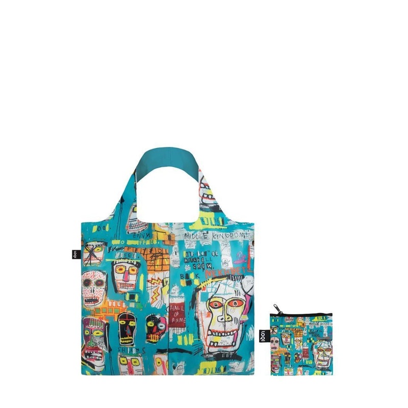 LOQI Museum Foldable Tote Bag - Jean Michel Basquiat - Skull