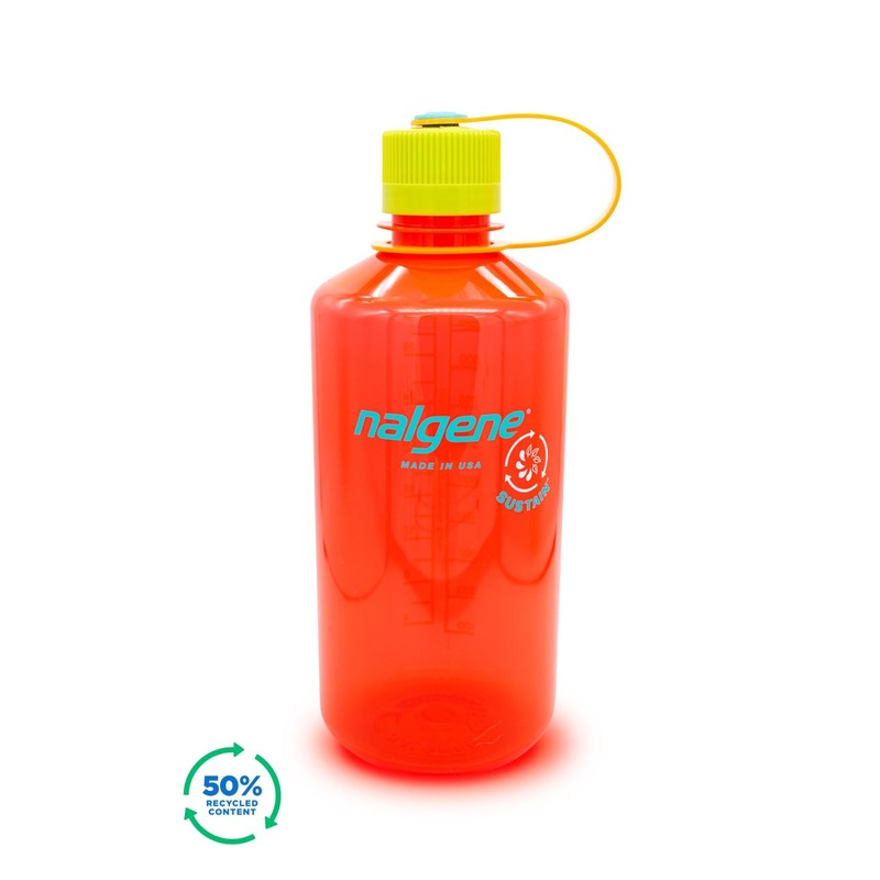 Nalgene 32oz Narrow Mouth Sustain Water Bottle - Pomegranate