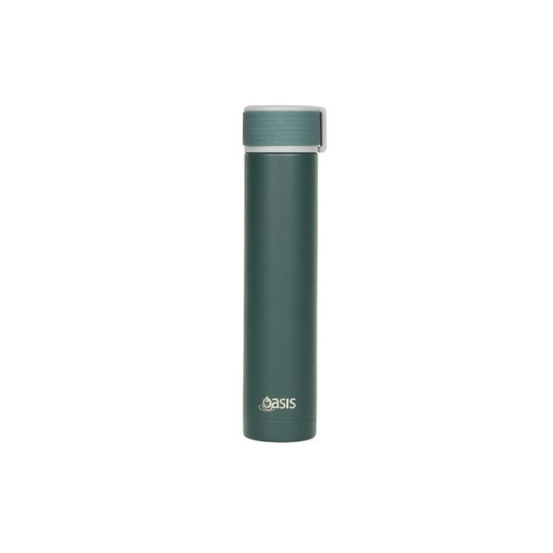 Oasis Skinny Mini Insulated Water Bottle 250ML Matte - Forest (Dark Green)