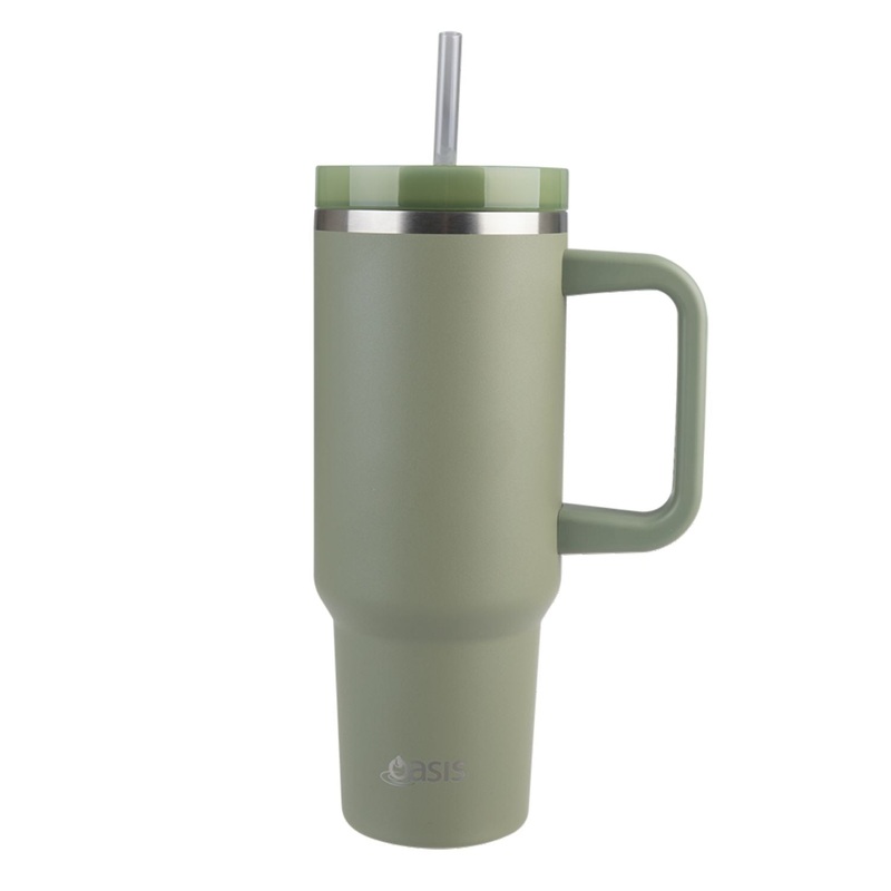 Oasis Stainless Steel Insulated Commuter Travel Tumbler 1.2L - Olive Green