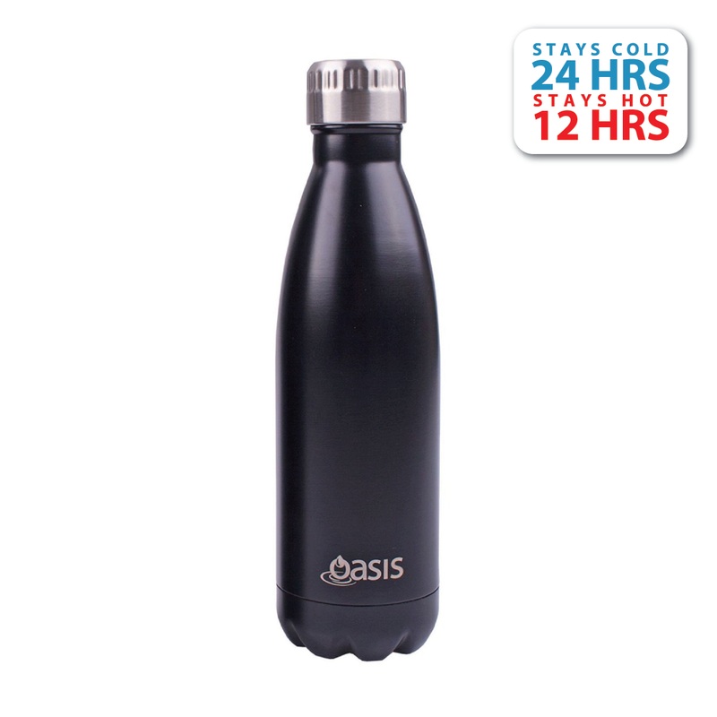 Oasis Stainless Steel Insulated Water Bottle 500ML - Matte Black