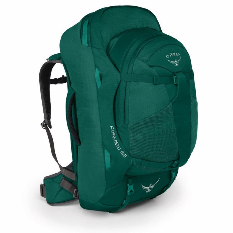 Osprey Fairview Travel Pack 55 Backpack - Small/Medium - Women's Travel - Trekking (Rainforest Green)