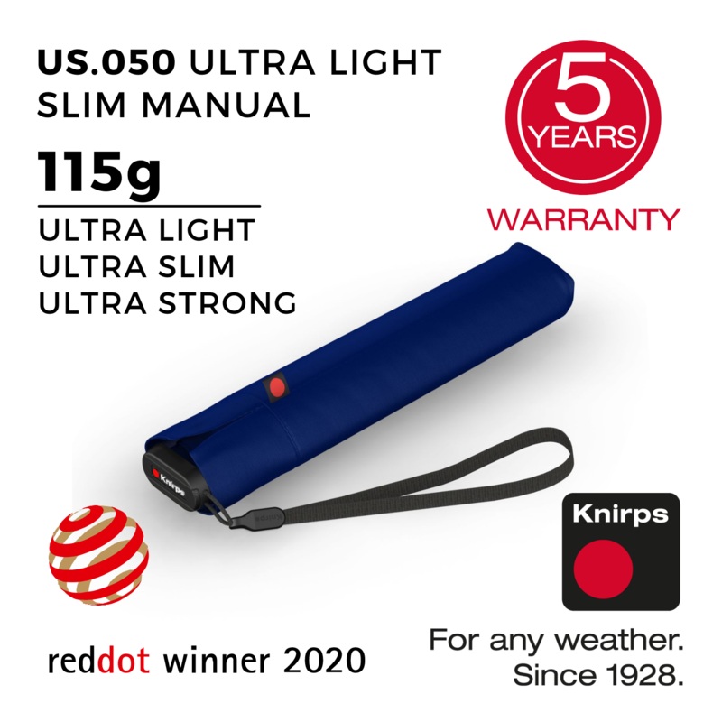 Knirps US.050 Ultra Light Slim Manual Umbrella - Navy