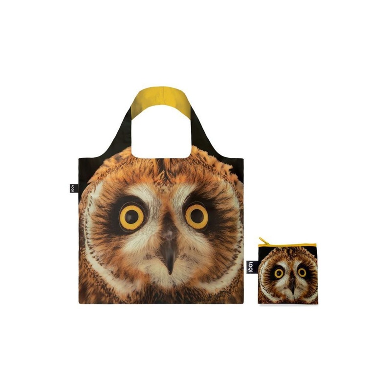 LOQI ARTIST Foldable Tote Bag - NAT GEO -  Short-eared Owl