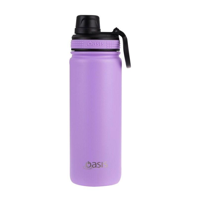 Oasis Stainless Steel Insulated Sports Water Bottle with Screw Cap 550ML - Lavender