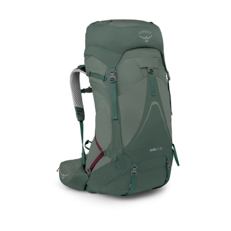 Osprey Aura AG LT 50 Backpack M/L - Women's Backpacking - Koseret/Darjeeling Spring Green