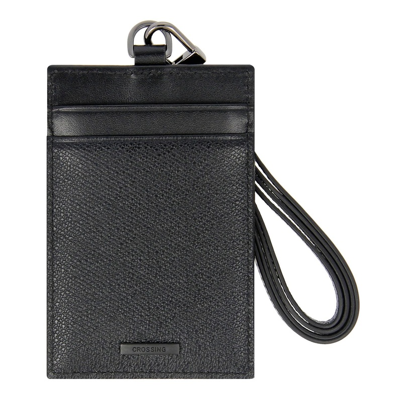 Crossing Elite Leather Lanyard - Black