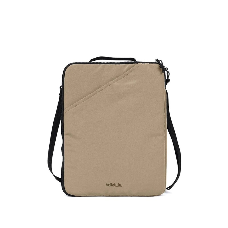 Hellolulu Erle 3-Way Laptop Sleeve Case 13" Recycled (Pastel Khaki)
