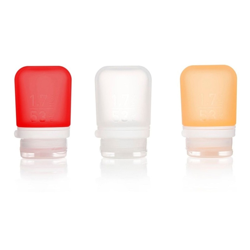 Humangear Small Gotoob Travel Bottle  1.7Oz/53Ml (Clear/Red/Orange)