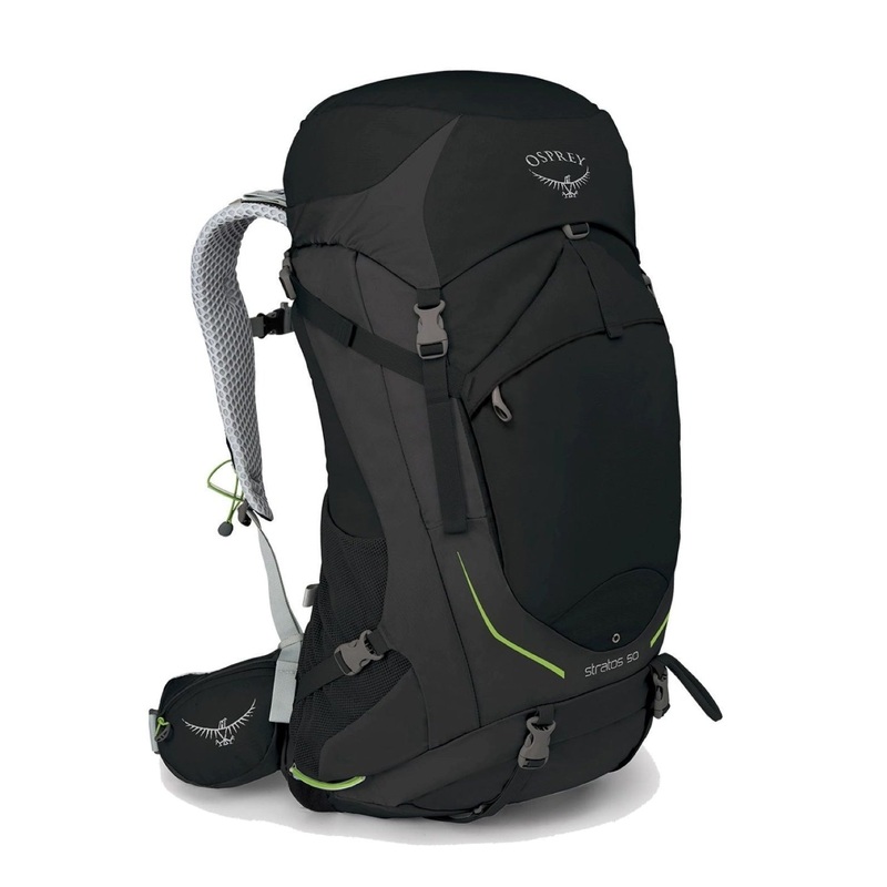 Osprey Stratos 50 Backpack - Medium/Large - Men's Light Backpacking (Black)