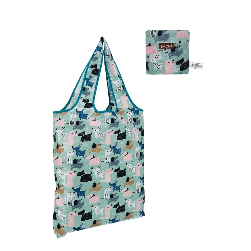 SACHI Eco Foldable Tote Bag - Dog Park