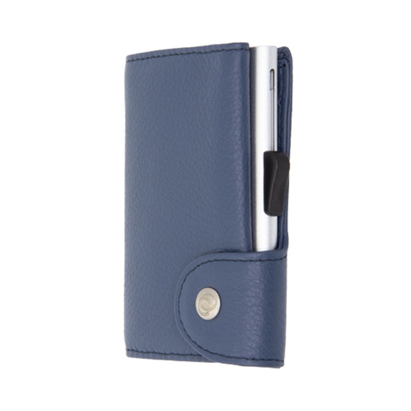 C-Secure Italian Leather Wallet (Blu Marino D80686)